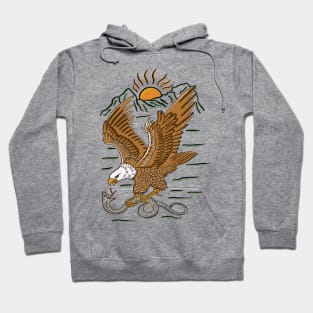 Eagle's Triumph: Serpent Capture Hoodie